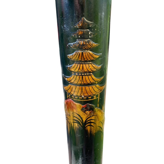 Antique Chinese Export Chinoiserie Floor Lamp for the English Market For Sale - Image 9 of 18