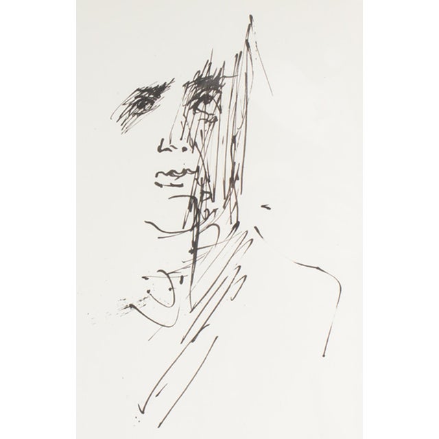 A 1960s ink drawing by the American artist James L. Bruch (1942-2023). This abstract work depicts an abstract figure...