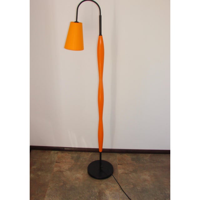 Postmodern Orange Floor Lamp, 1990s For Sale - Image 4 of 12