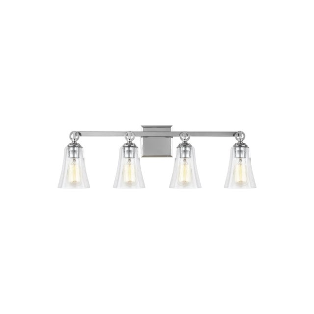 Chrome Sean Lavin by Visual Comfort Studio Monterro 4-Light Vanity, Chrome For Sale - Image 8 of 8