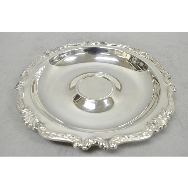 Vintage Sheridan Victorian Silver Plated Shrimp Cocktail Serving Platter Tray For Sale - Image 4 of 15
