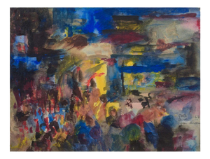 Fred Andersson, Piccadilly Circus, 1967, Mixed Media on Paper