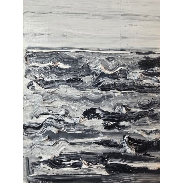 14.2" by 18.9" Emotional Topography (No. 3) - Original Abstract Landscape, Oil Painting - Unframed For Sale - Image 4 of 5