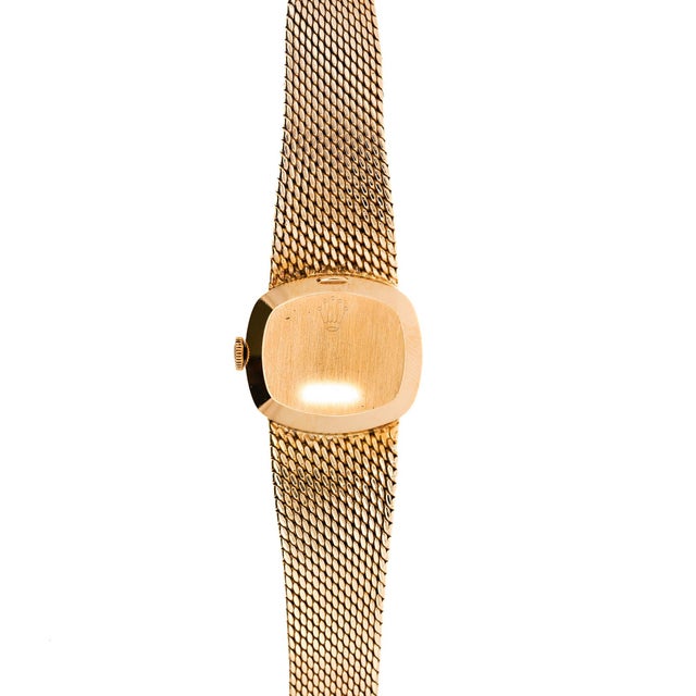 Vintage Rolex Precision 22m 18k Gold Champagne Dial Manual Wind Watch For Sale - Image 10 of 11