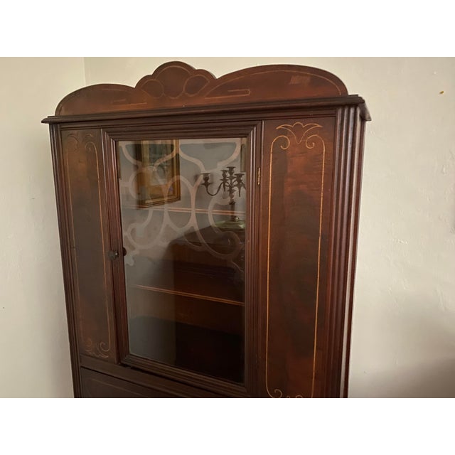 Antique Art Deco Hutch/China Cabinet | Chairish