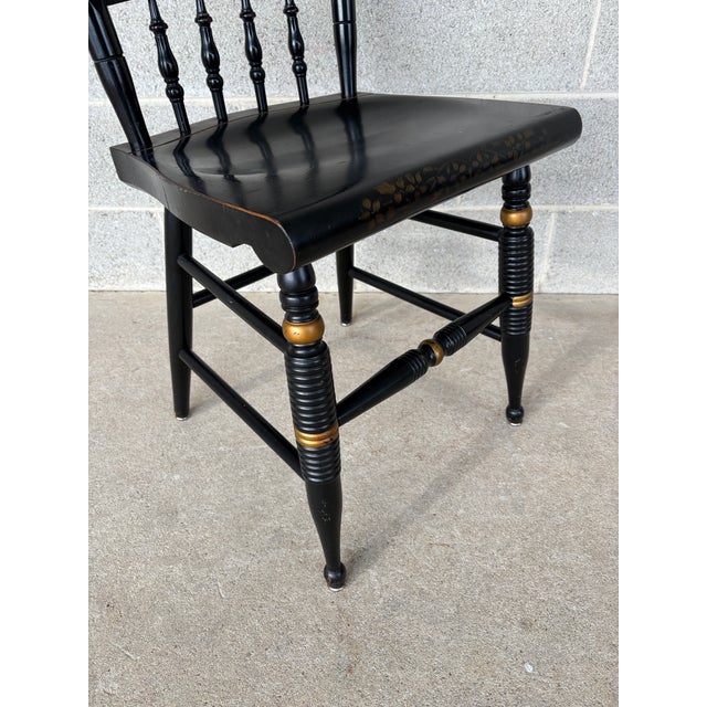 Nichols & Stone Black Harvest Inn Style Side Chairs - Set of 6 For Sale - Image 9 of 16