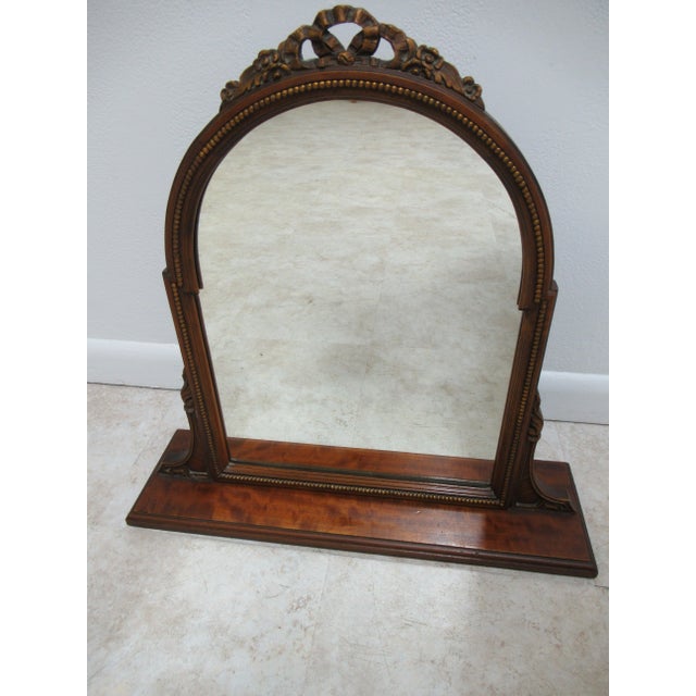 1930s Art Deco Walnut Shaving Mirror For Sale - Image 12 of 12