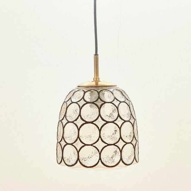 Stunning mid-century modern glass ceiling/pendant light from limburg, germany's leading glasswork, renowned for its...
