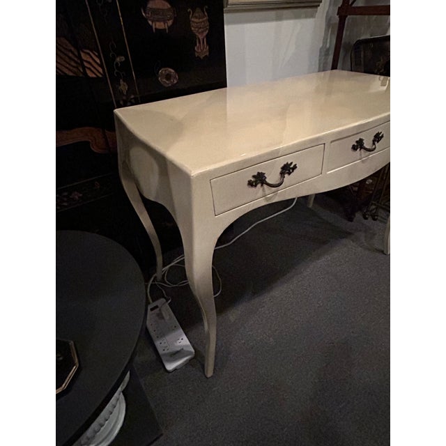 French Directoire Style Lacquered Parchment Writing Desk For Sale In Philadelphia - Image 6 of 13