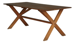 Rustic Farmhouse Dining Table in Cherry and Oak, 1940s