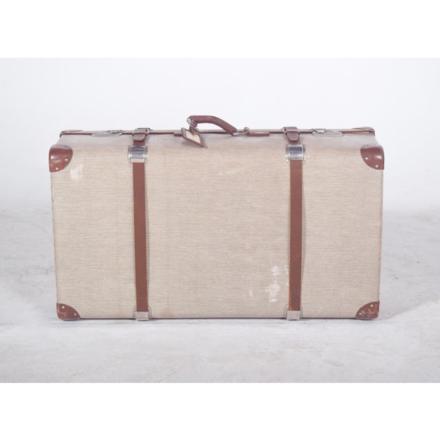 Mid-Century Modern Travelling Bag with Leather, 1950s For Sale - Image 11 of 13