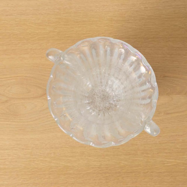 1940s Italian Barovier Scalloped Glass Vase For Sale - Image 11 of 12