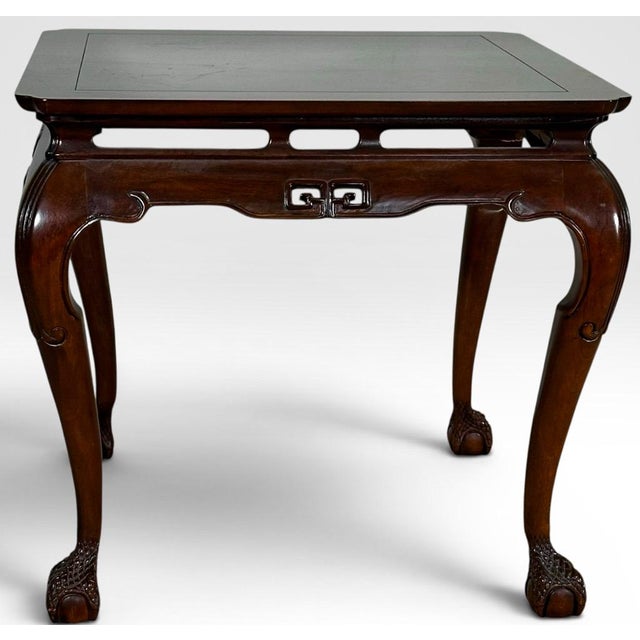 Chinoiserie Vintage Drexel Heritage Ming Treasure Burlwood Asian Modern Side Table For Sale - Image 3 of 18