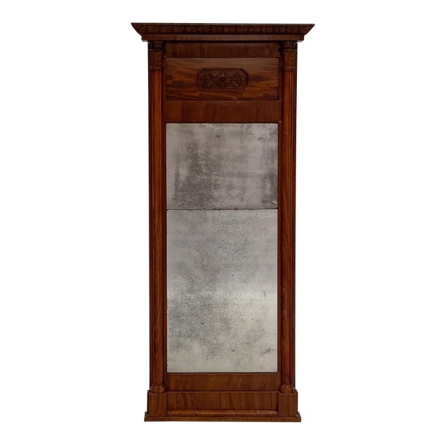 Danish Empire Mahogany Mirror Circa 1840 For Sale