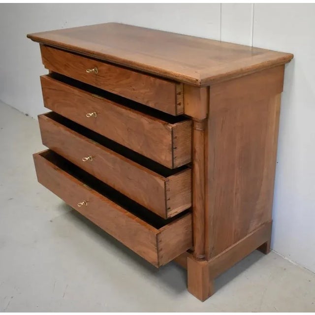 Small Solid Walnut Chest of Drawers, 1800s For Sale - Image 4 of 18