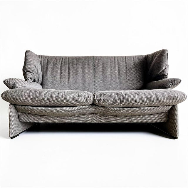Gray Vintage Sofa by Vico Magistretti for Cassina, 1980s For Sale - Image 8 of 18