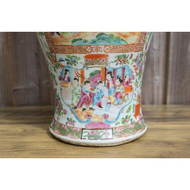Antique Chinese Qing Dynasty Famille Rose Porcelain Vase, 1800s For Sale - Image 14 of 18