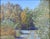 Contemporary oil on canvas impressionist woodland landscape painting. Impasto application, signed Watmough on verso....