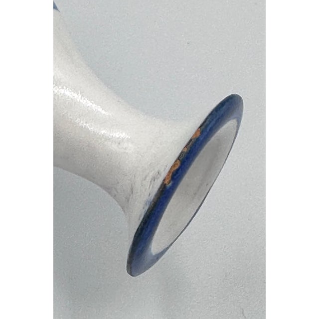 1980s Vintage Vietri Hand-Painted Cassetta Italian Faiance Ceramic Bud Vase For Sale - Image 5 of 8