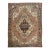 Antique Persian Serapi Carpet, Geometric, Ivory Hand Knotted Wool Oriental Rug For Sale