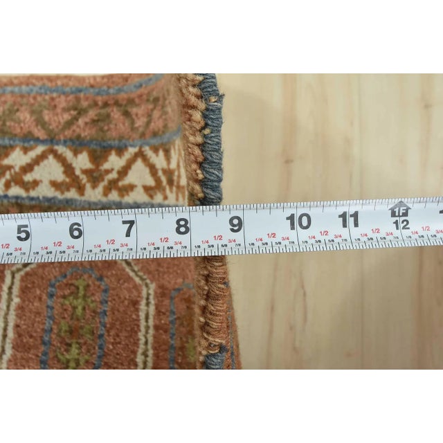 Kazak Runner 2'9'' X 9'10'' Brown Wool Tribal Hand-Knotted Oriental Rug For Sale - Image 11 of 12