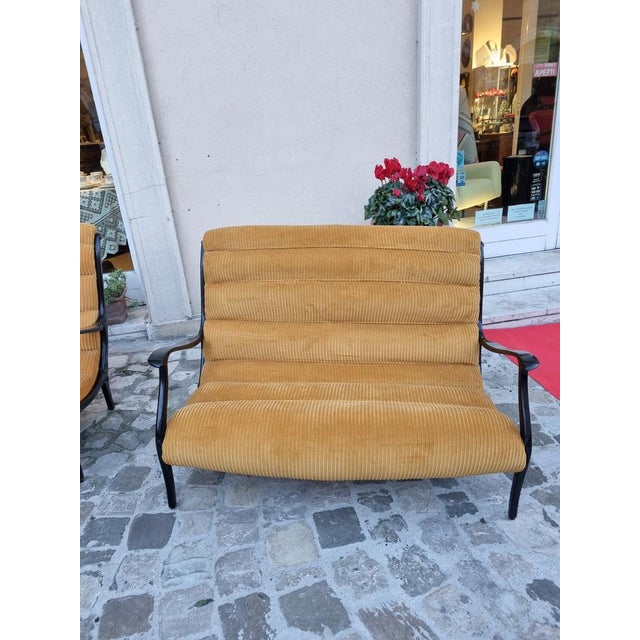 1950s Mitzi Living Room Set with Two-Seater Sofa and Armchairs by Ezio Longhi for Elam, 1958 For Sale - Image 5 of 7