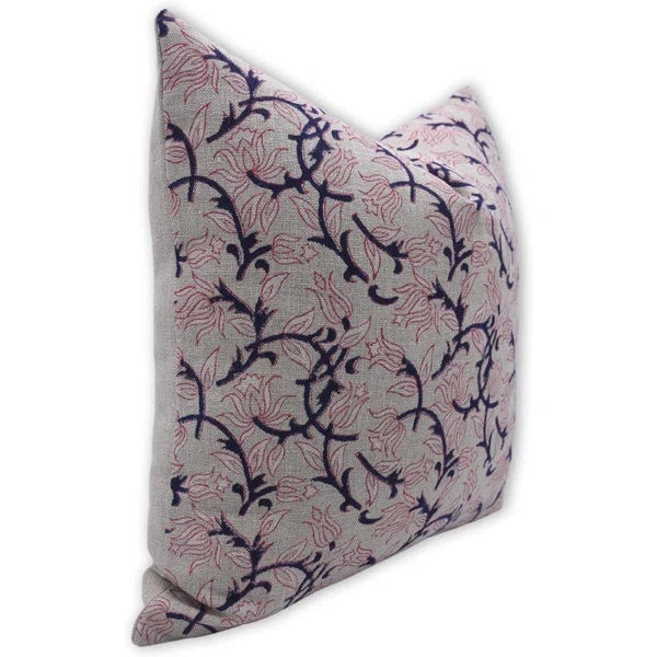 Enhance your living space with our handmade block print cushion cover, crafted from thick linen for a luxurious feel and...