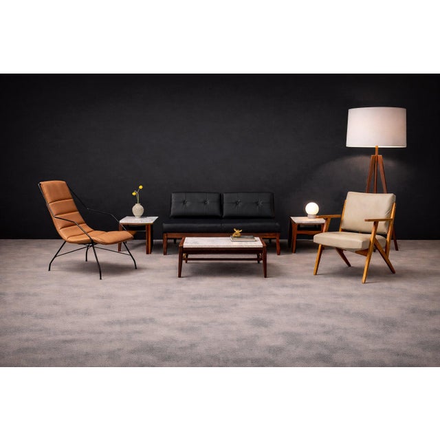 Produced by Gelli during the 1960s, this loveseat reflects the pragmatic elegance that defined much of Brazilian modern...
