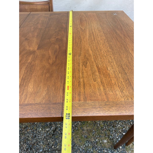 Mid-Century Modern Attributed to Merton Gershun for American of Martinsville Walnut Dining Table For Sale - Image 12 of 12