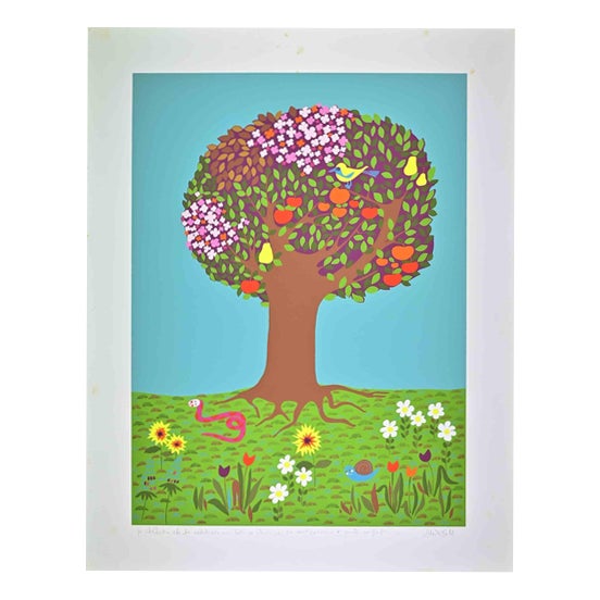 Marta Fabbri, Tree, 1990s, Lithograph For Sale
