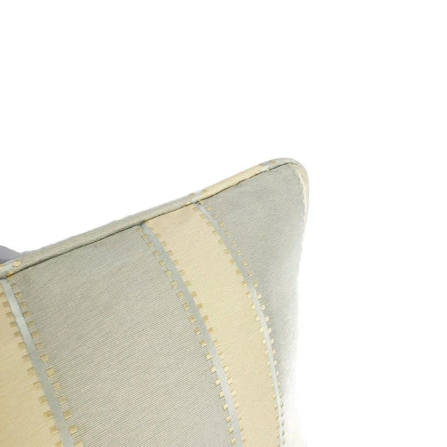 Contemporary Kravet Couture Dotted Stripe in Spa With Self-Welt Pillow Cover For Sale - Image 3 of 7