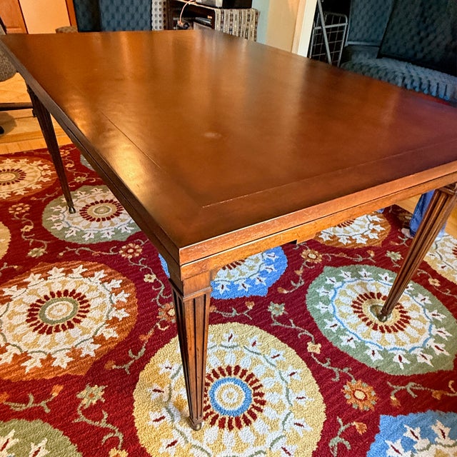 Random Harvest Lyon Walnut Refectory Dining Table For Sale - Image 4 of 17