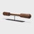 This long wooden object is a 19th century Chinese pestle, originally used with a large, free-standing mortar to pound rice...
