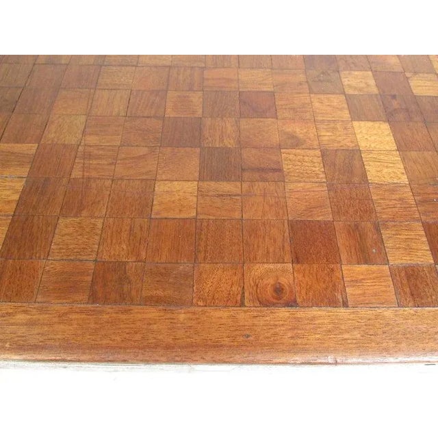 Midcentury Parquet Coffee Table in the Style of Milo Baughman Chairish