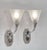 Capon frères & Muller A pair of French art deco wall sconces made circa 1925-1935 in nickel plated solid brass or bronze...