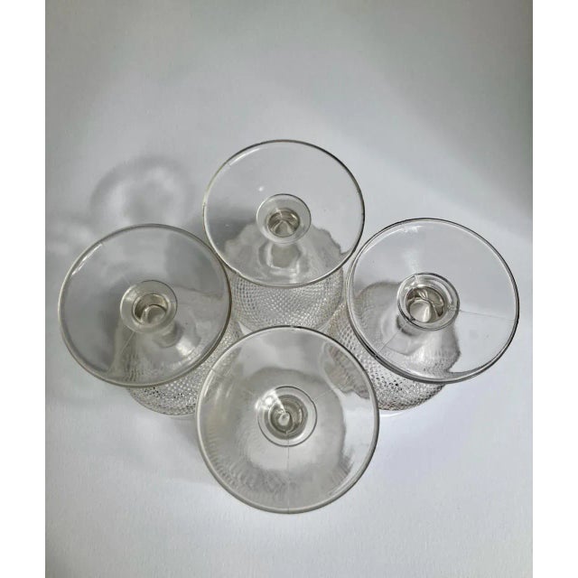 Circa 1900 Eapg Stemmed "Dew Drop" Glasses- Set of 4 For Sale - Image 9 of 12