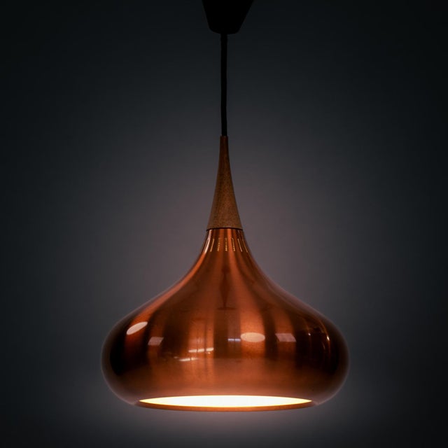 Orange Orient Major Pendant by Jo Hammerborg for Fog & Mørup, Denmark, 1957 For Sale - Image 8 of 8