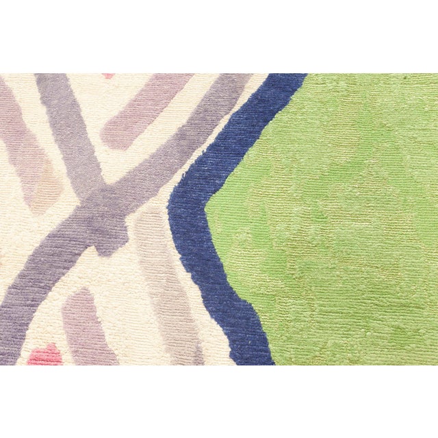Modern Geometric Art Deco Hand-Knotted Rug by Doris Leslie Blau For Sale - Image 4 of 9