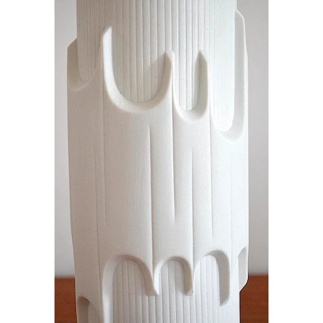 Mid-Century Biscuit Porcelain Floor Vase from Scherzer Porzellan Bavaria For Sale - Image 4 of 6