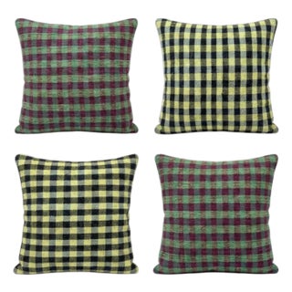 Anatolian Kilim Pillow Cover 16'' X 16'' - Set of Four For Sale