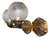 Pair of Antique Art Deco Silver on Bronze Wall Light Sconces.