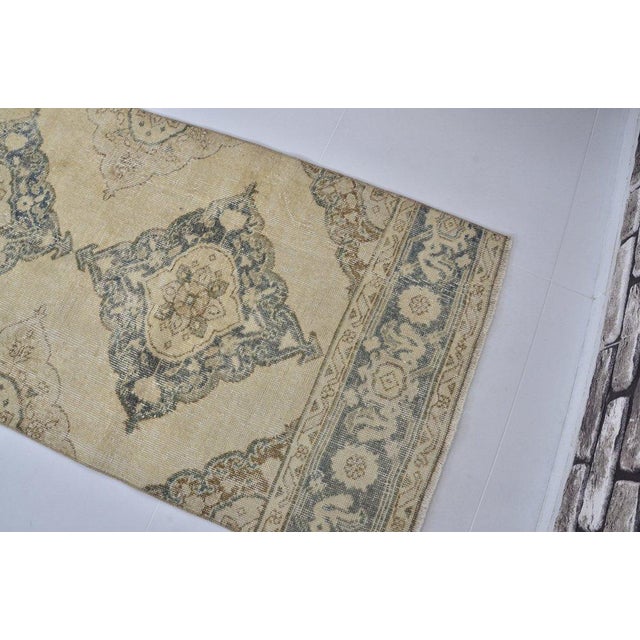 Tribal 1950s Tribal Handknotted Hallwway Runner Rug For Sale - Image 3 of 10