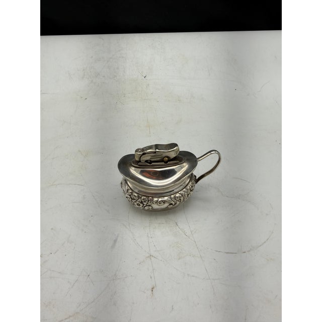 Mid-Century Modern Silver Plate Lighter For Sale - Image 3 of 6
