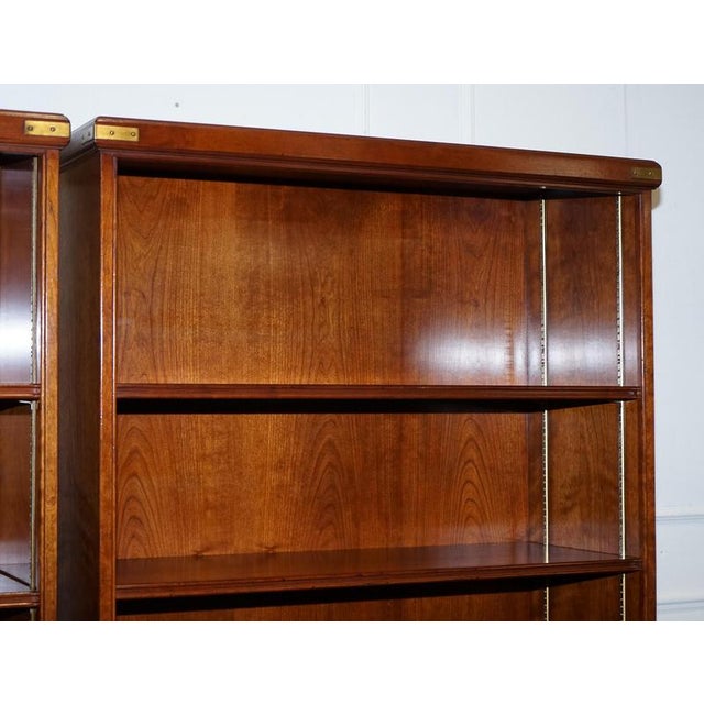 Military Campaign Open Bookcases from Kennedy, London, Set of 2 For Sale - Image 17 of 18
