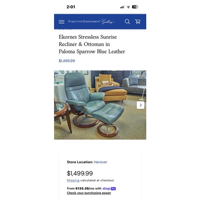 2010s Ekornes Stressless Recliners (Norwegian Luxury)” For Sale - Image 5 of 12