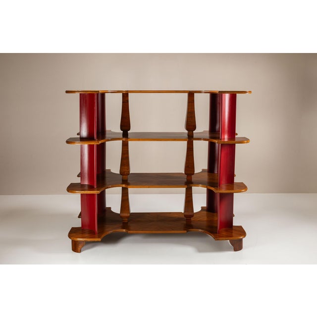 Large Display Cabinet in Wood and Lacquer by Fantoni, 1940s For Sale - Image 4 of 18