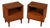 Stanley Furniture Mid Century Modern Pair of Walnut Nightstands For Sale