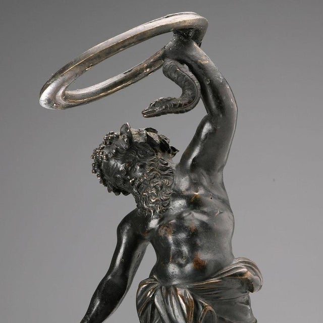 Pompeian Silenus in Bronze Copy Figurine For Sale - Image 5 of 10