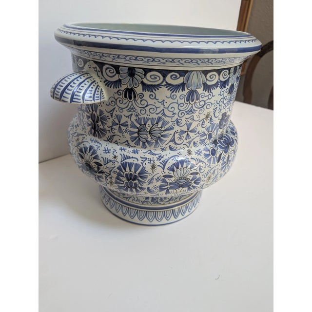 TIFFANY CIRCA 1969 This beautiful Large Urn in Blue and White Floral & Bird Motif has been in my family since 1969 (when...