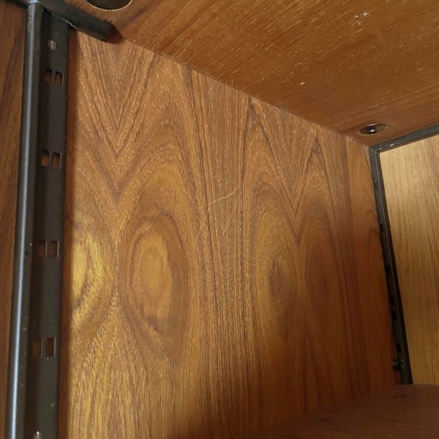 Italian Floor to Ceiling Bookcase in Wood, Black Metal and Brass, 1960s For Sale - Image 14 of 18